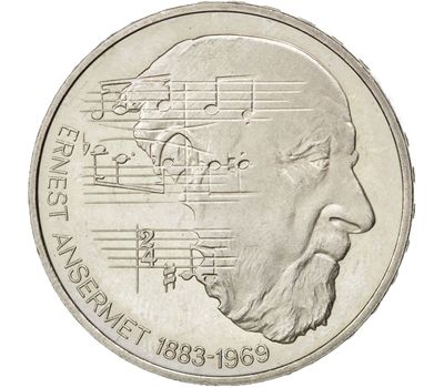  Монета 5 франков 1983 «Эрнест Ансерме» Швейцария, фото 1 