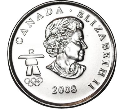  Монета 25 центов 2008 «Фигурное катание. XXI Олимпийские игры 2010 в Ванкувере» Канада, фото 2 