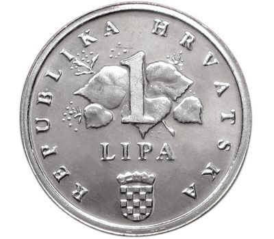  Монета 1 липа 1993 Хорватия, фото 2 