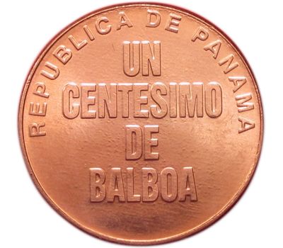  Монета 1 сентесимо 1993 Панама, фото 2 