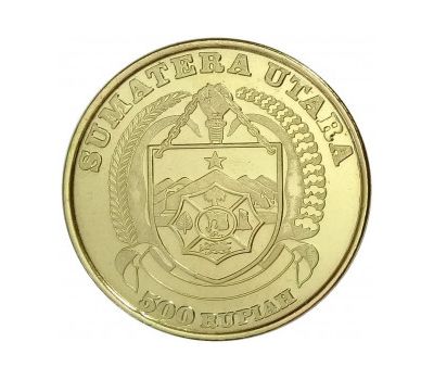 Монета 500 рупий 2019 «Жук-голиаф» остров Суматра, фото 2 