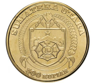 Монета 500 рупий 2018 «Усач Келера» остров Суматра (Индонезия), фото 2 
