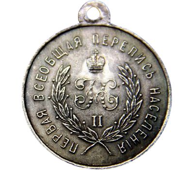  Медаль «За труды по первой переписи населения» (копия), фото 2 