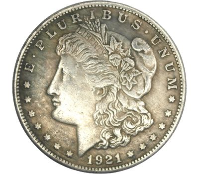  Коллекционная сувенирная монета 1 доллар 1921«Барбер» США, фото 2 