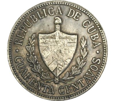  Монета 40 сентаво 1920 Куба (копия), фото 2 