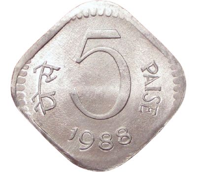  Монета 5 пайс 1988 Индия, фото 1 