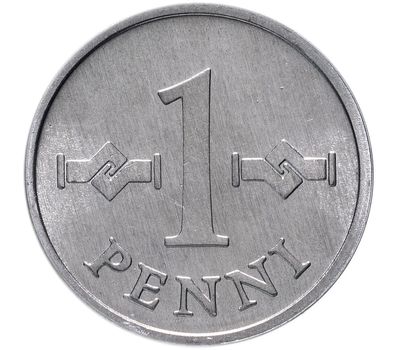  Монета 1 пенни 1977 Финляндия, фото 1 