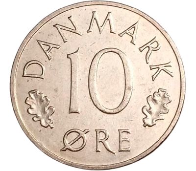  Монета 10 эре 1973 Дания, фото 1 