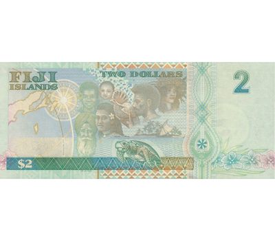  Банкнота 2 доллара 2000 Фиджи Пресс, фото 2 