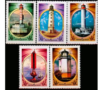 5 почтовых марок «Маяки Черного и Азовского морей» СССР 1982, фото 1 