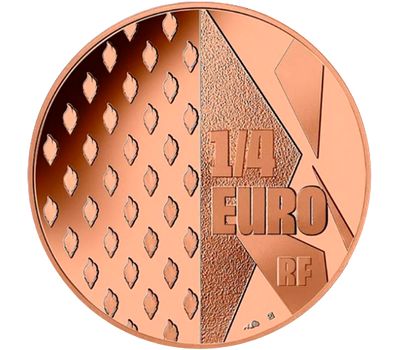  Монета 1/4 евро 2021 «Олимпийские игры 2024. Сборная страны» Франция, фото 2 