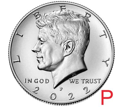  Монета 50 центов 2022 «Джон Кеннеди» США P, фото 1 