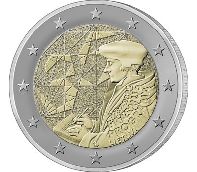  Монета 2 евро 2022 «35-летие программы «Эразмус» Литва, фото 1 