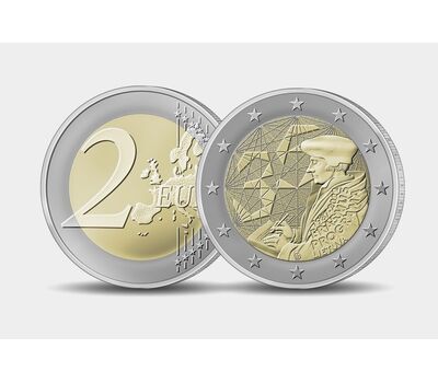  Монета 2 евро 2022 «35-летие программы «Эразмус» Литва, фото 3 