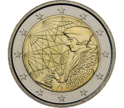  Монета 2 евро 2022 «35-летие программы «Эразмус» Италия, фото 1 