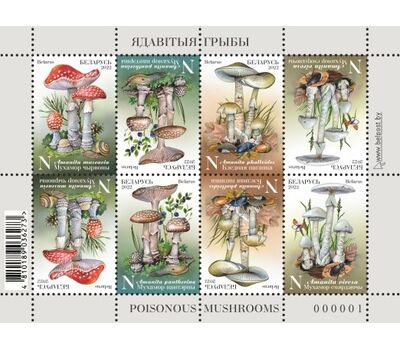  Малый лист «Ядовитые грибы» Беларусь 2022, фото 1 