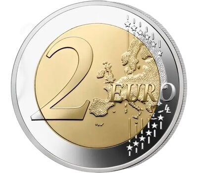  Монета 2 евро 2023 «Олимпийские игры 2024 года в Париже» Франция (зеленая коинкарта), фото 3 