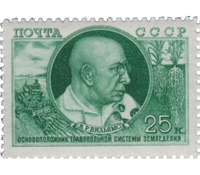  2 почтовые марки «10 лет со дня смерти академика В. Р. Вильямса» СССР 1949, фото 3 