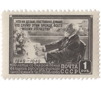  2 почтовые марки «100 лет со дня рождения физиолога И. П. Павлова» СССР 1949, фото 3 
