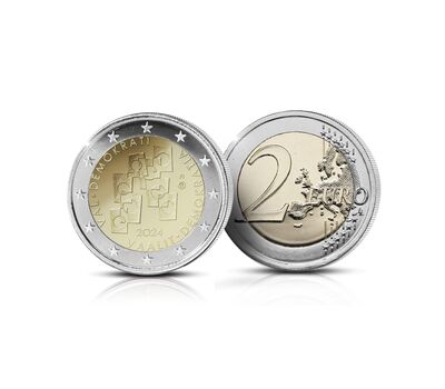  Монета 2 евро 2024 «Выборы как основа демократии» Финляндия, фото 3 