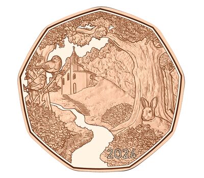  Монета 5 евро 2024 «В пути» Австрия, фото 1 