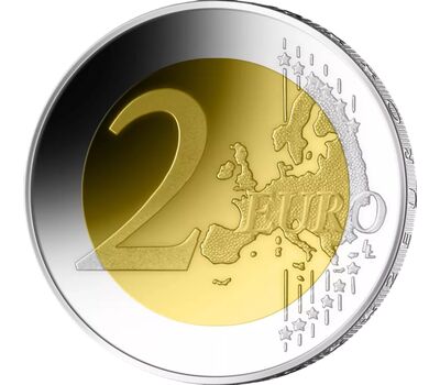  Монета 2 евро 2026 «80 лет «Маленькому принцу» Франция, фото 2 