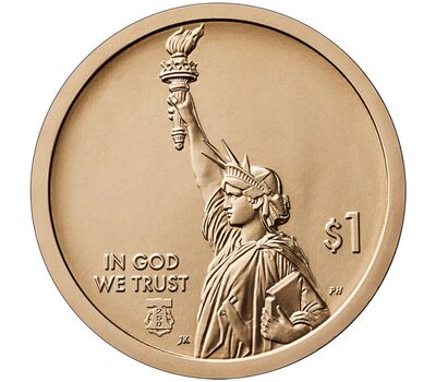  Монета 1 доллар 2026 «Норман Борлоуг. Айова» D (Американские инновации), фото 3 