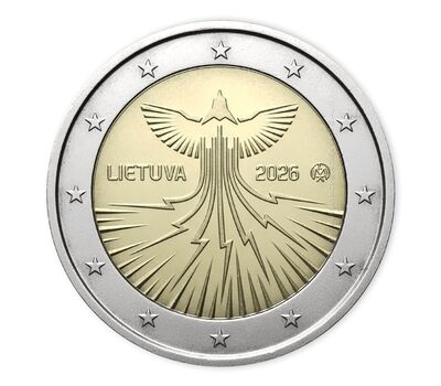  Монета 2 евро 2026 «Литовская энергетическая независимость» Литва, фото 1 